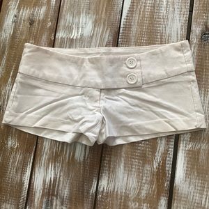 White booty shorts